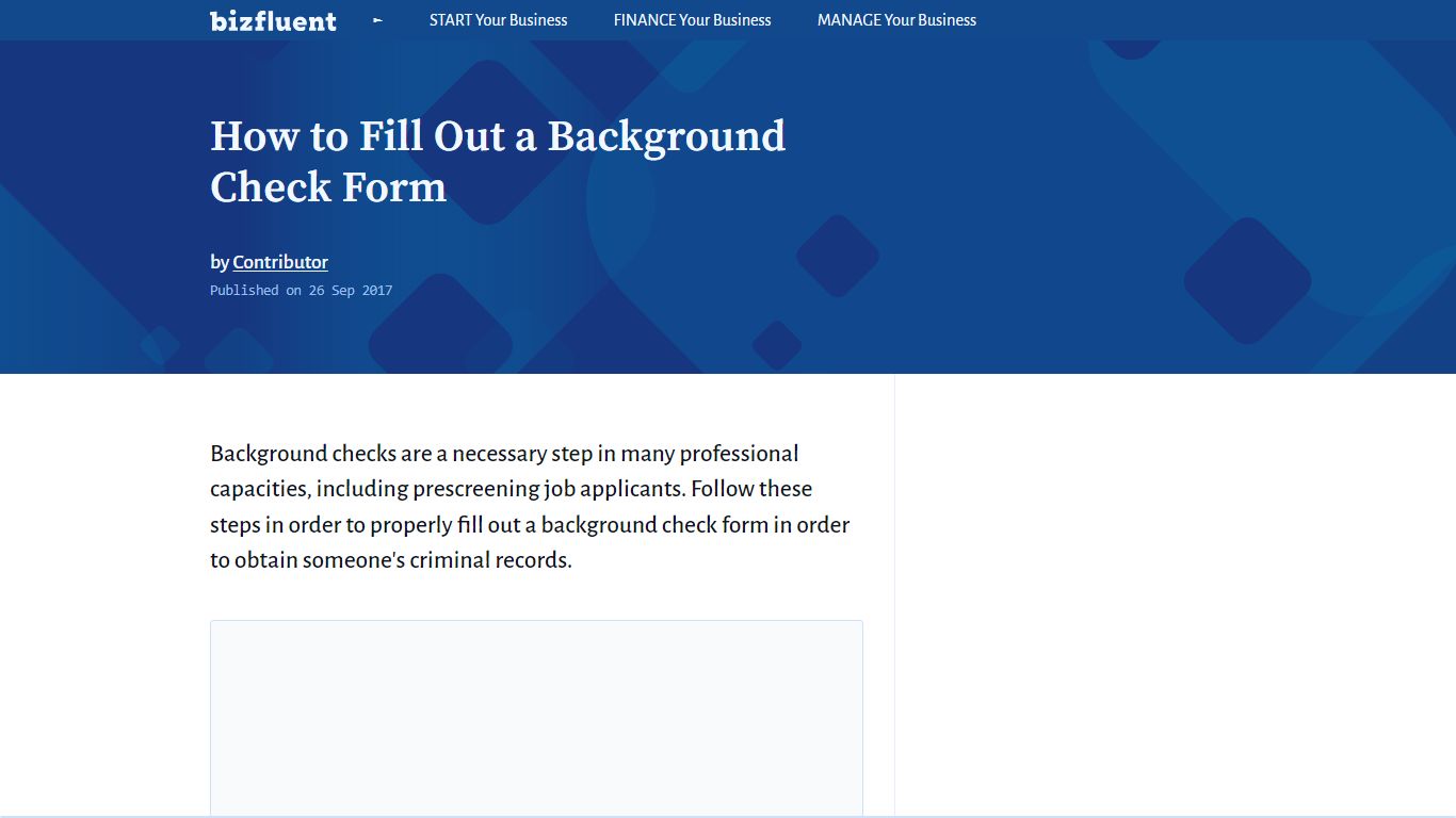 How to Fill Out a Background Check Form | Bizfluent