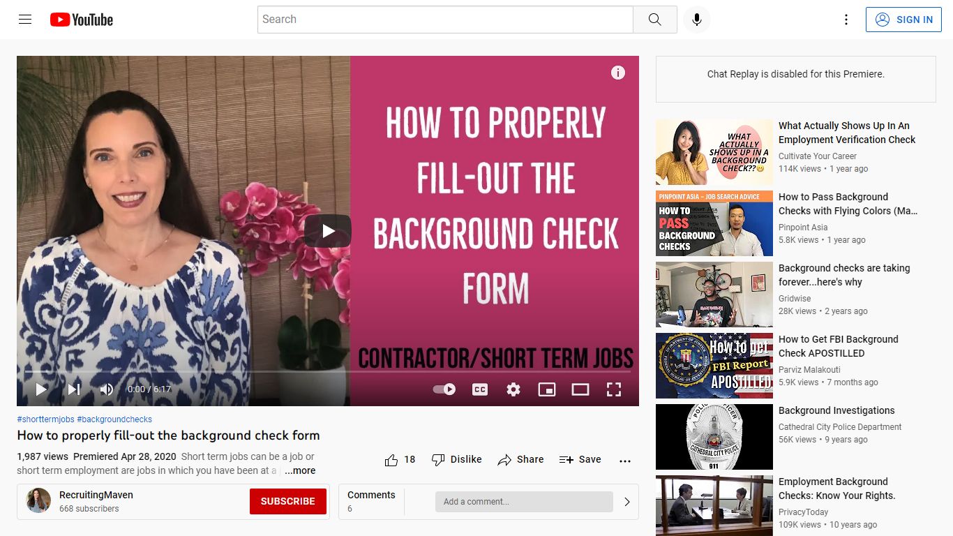 How to properly fill-out the background check form - YouTube