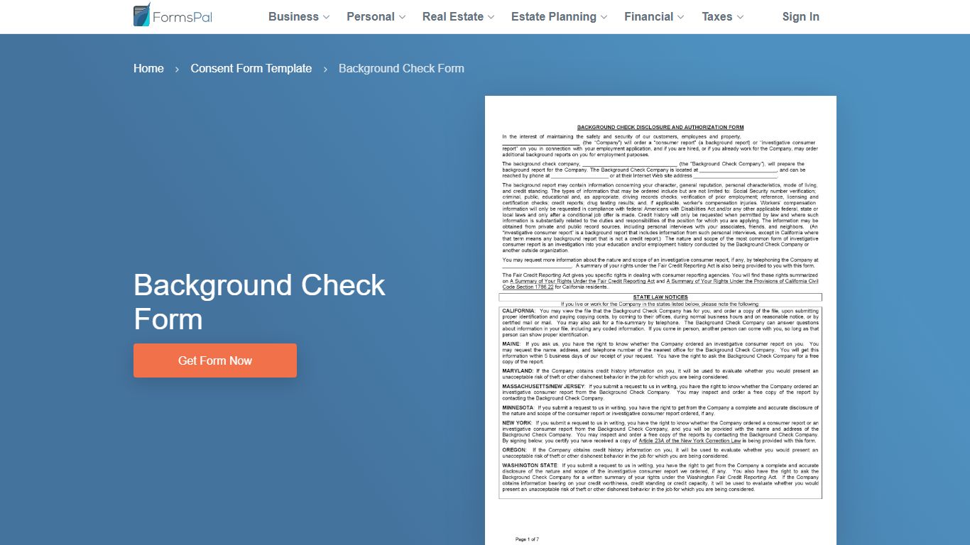 Background Check Form (Employee Authorization) | FormsPal