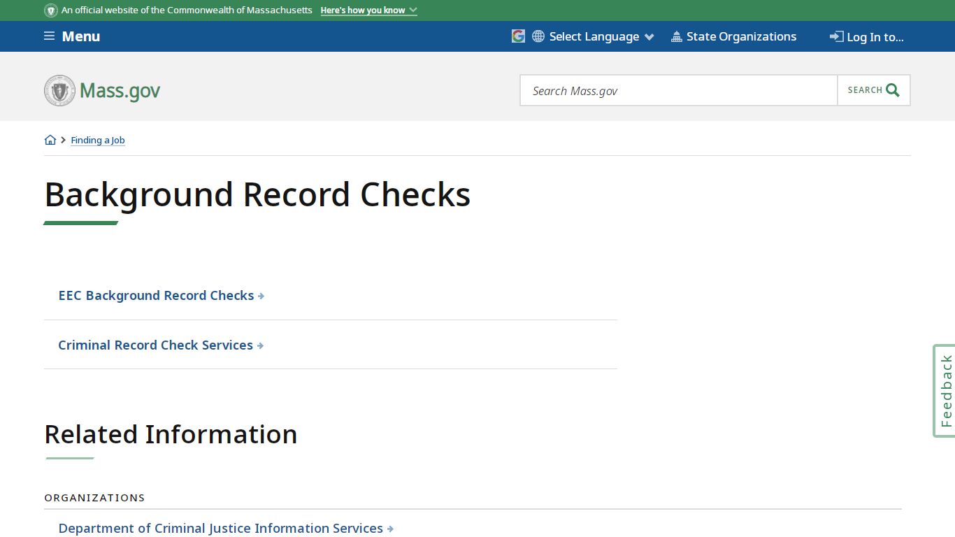 Background Record Checks | Mass.gov